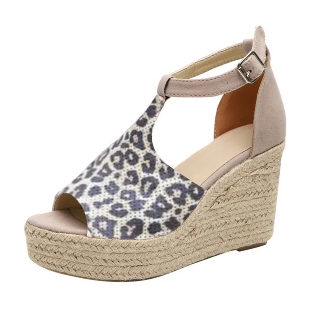 Leopard Print Wedges - Picture 2 of 3